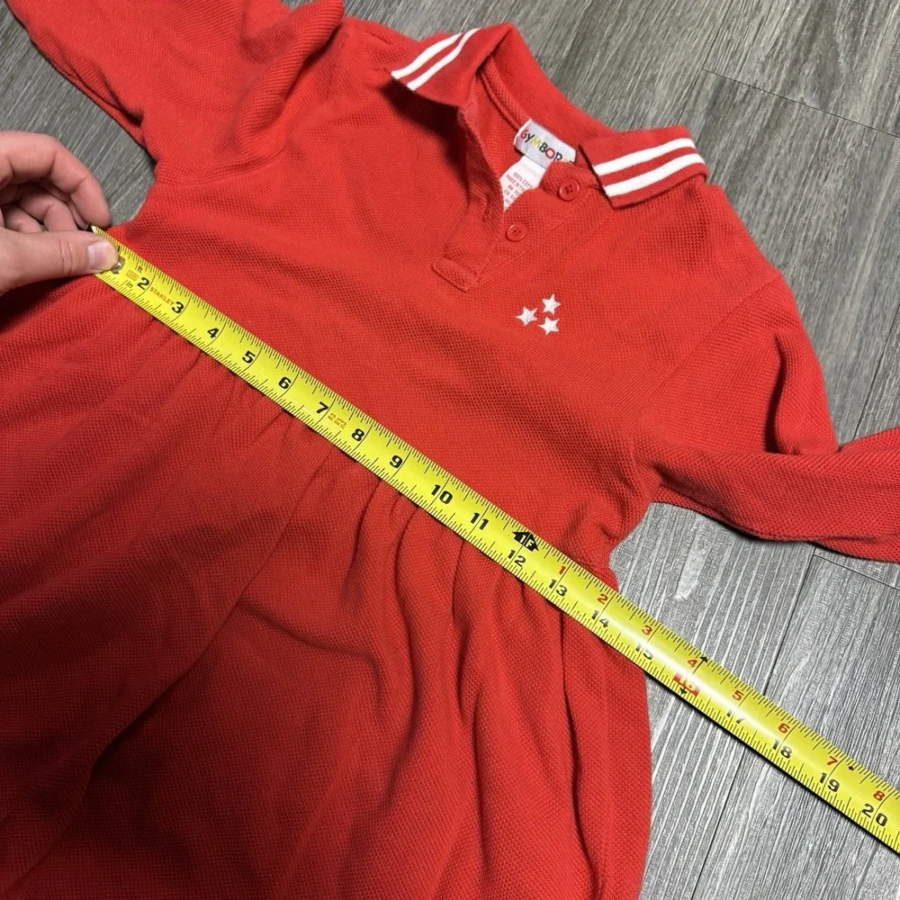 Girls Gymboree Dress Size Small 3 Years Red Flower Embroidered Collar XXL